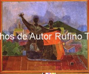 Derechos-de-Autor-Rufino-Tamayo-Oleo-1944-Amantes contemplando el paisaje