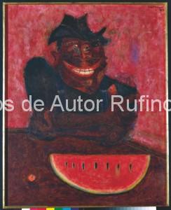 Derechos-de-Autor-Rufino-Tamayo-Oleo-1949-Comedor de Sandía