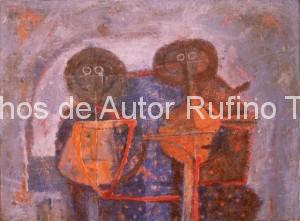 Derechos-de-Autor-Rufino-Tamayo-Oleo-1961-Dos personajes