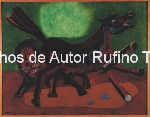 Derechos-de-Autor-Rufino-Tamayo-Oleo-1942-León y caballo