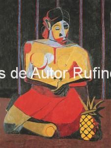 Derechos-de-Autor-Rufino-Tamayo-Oleo-1941-Mujer con piña