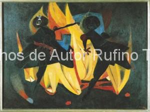Derechos-de-Autor-Rufino-Tamayo-Oleo-1947-Niños jugando con fuego