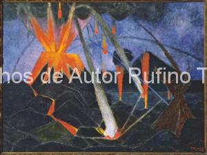 Derechos-de-Autor-Rufino-Tamayo-Oleo-1947-Paisaje del Paricutín