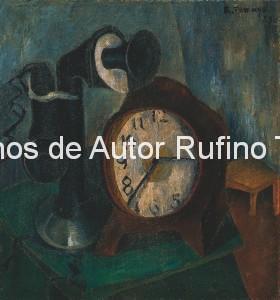 Derechos-de-Autor-Rufino-Tamayo-Oleo-1925-Reloj y teléfono