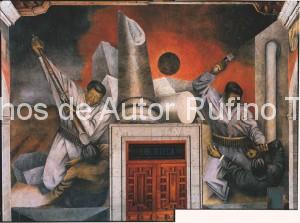 Derechos de autor Rufino Tamayo - Pintura mural - Revolución - 1938