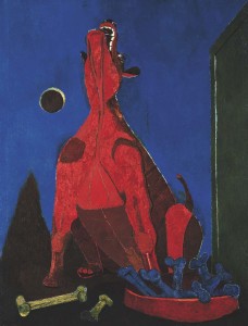 Perro ladrando a la luna, 1942