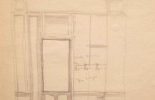 Boceto para el óleo «Tienda cerrada», 1958