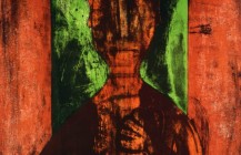 Hombre en fondo verde, 1980