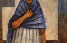 Mujer con rebozo y mano en el pecho, 1939